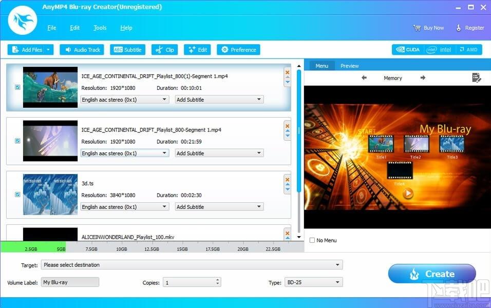 4Video Blu-ray Creator下载,光盘制作工具,光盘工具,刻录软件